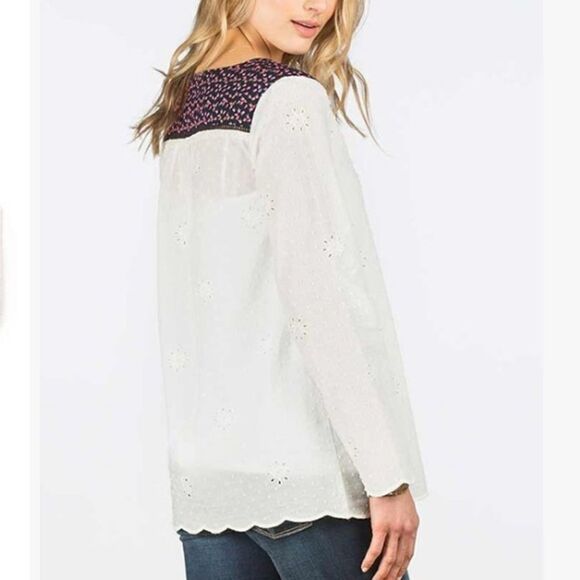 𝅺🆕matilda Jane White Snow Globe Eyelet Long Sleeve - Picture 3 of 13